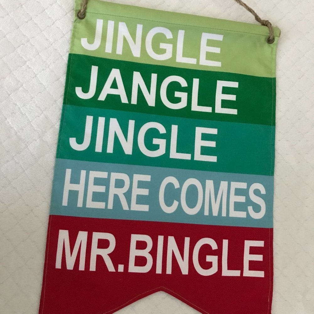 Mr. Bingle Jingle Jangle Banner Flag Hanging Dillard's snowman NEW